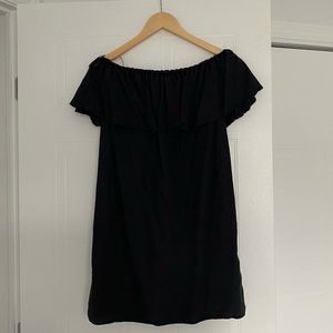 Zara Off The Shoulder Black Dress
